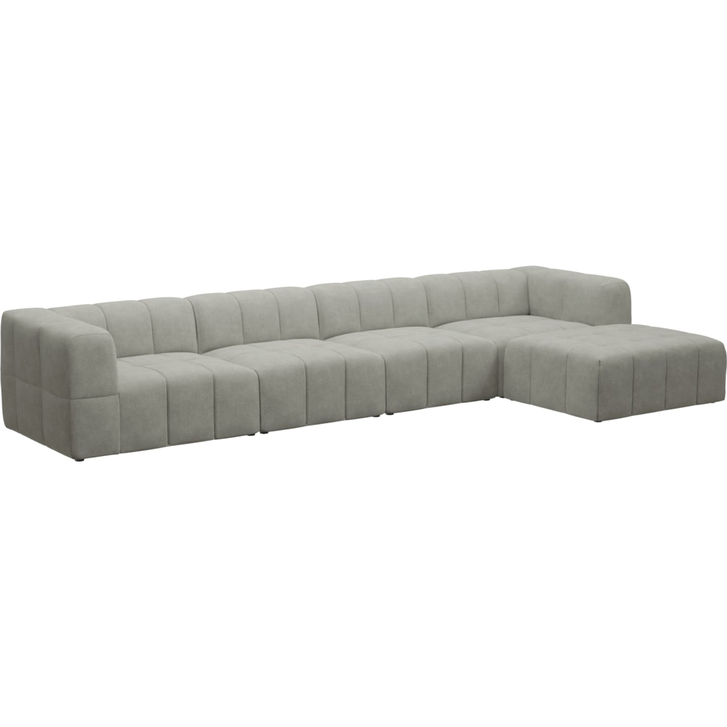 Lucello Toorak Pebble Modular Sofa with Ottoman - 5 Piece color Toorak Pebble