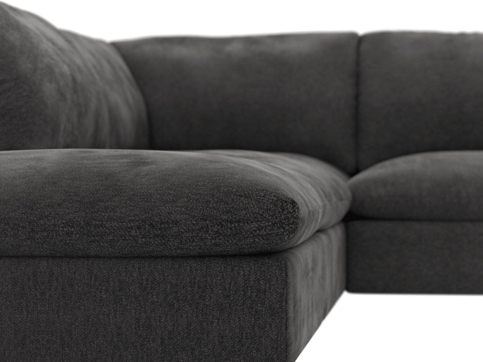 Willow California Charcoal Modular Sofa - 5 Seater LAF Terminal color California Charcoal
