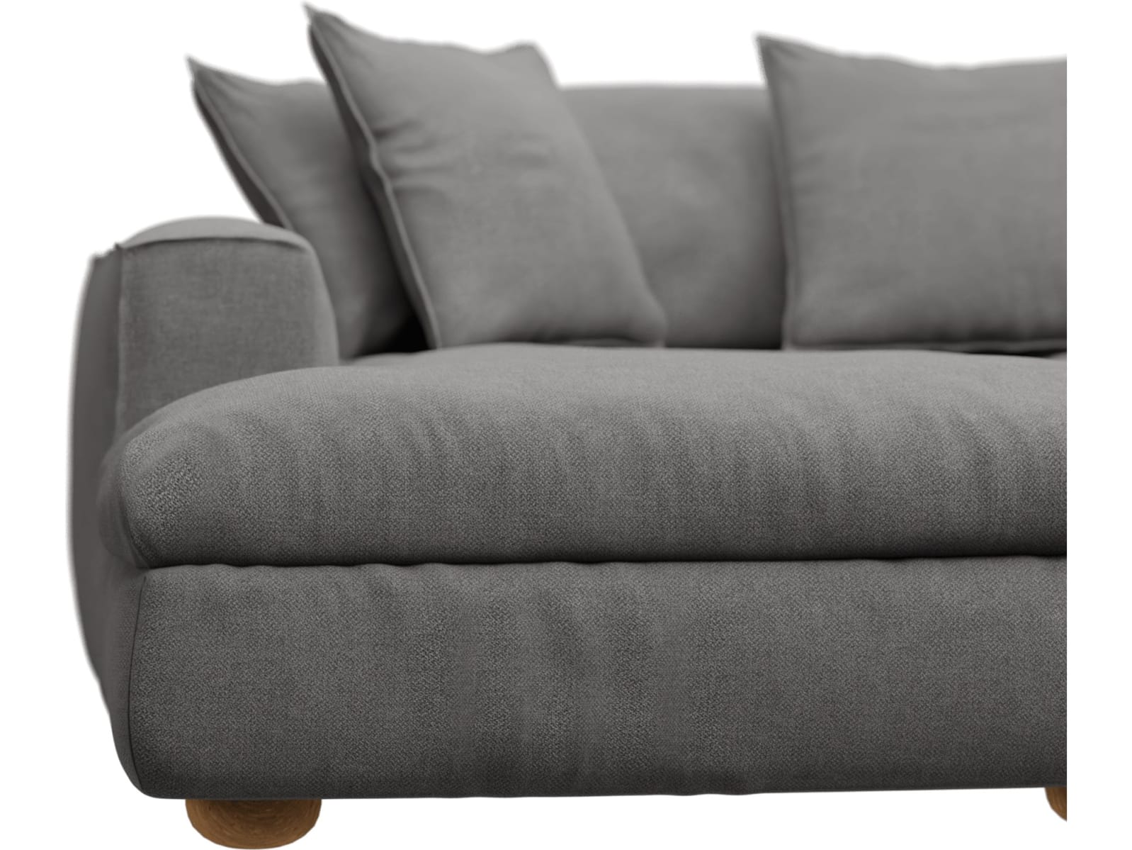 Tully California Slate Chaise Sofa - 3 Seater color California Slate