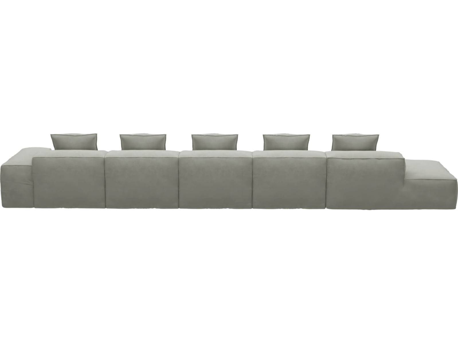 Riley Toorak Pebble Modular Sofa - 1x Arm, 4x Armless, 1x Left Terminal color Toorak Pebble
