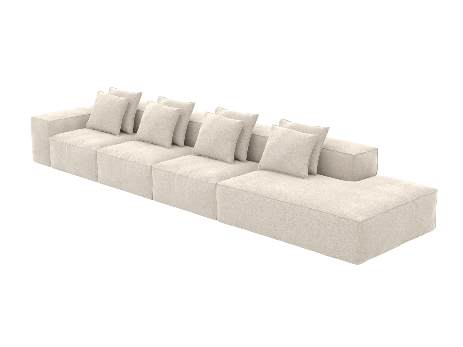 Riley Avon Mineral 5 Seater Terminal Right Modular Sofa color Avon Mineral
