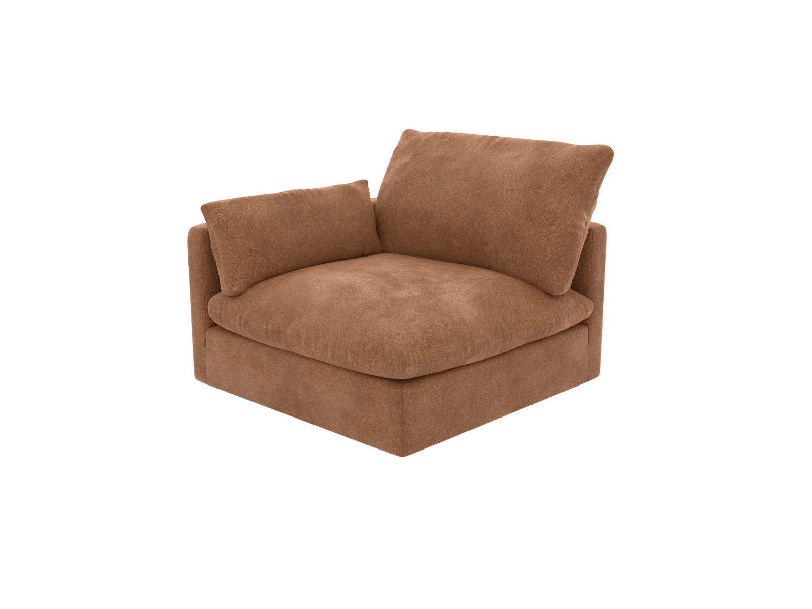 Willow Tribute Chestnut 1 Seat Left Arm Facing Sofa Module color Tribute Chestnut