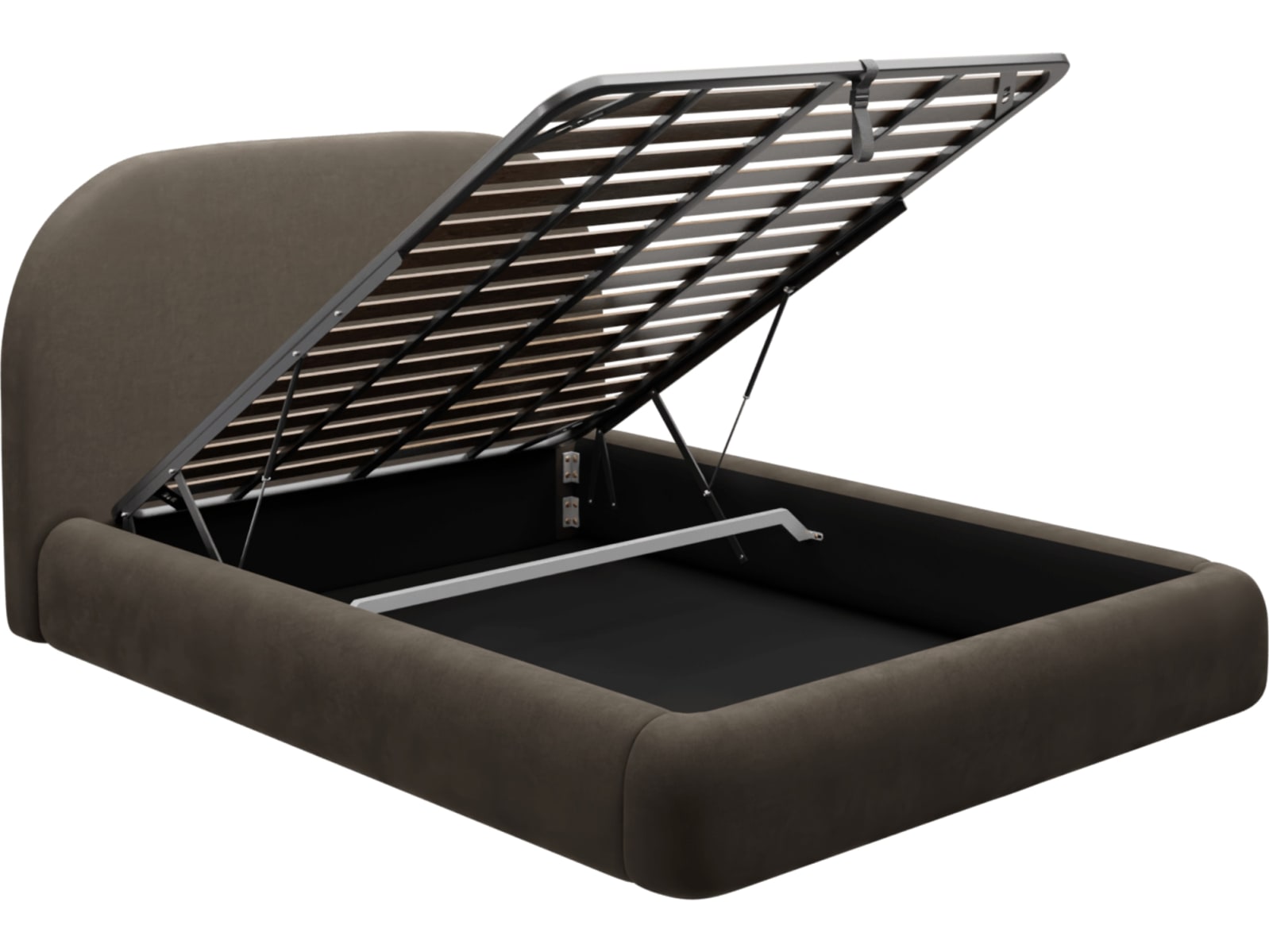 Capri Gas Lift Bed Muse Mink color Muse Mink