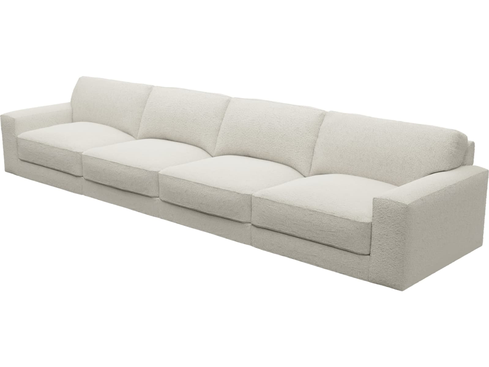 Monica Boucle Ivory Sofa - 4 Seater color Boucle Ivory