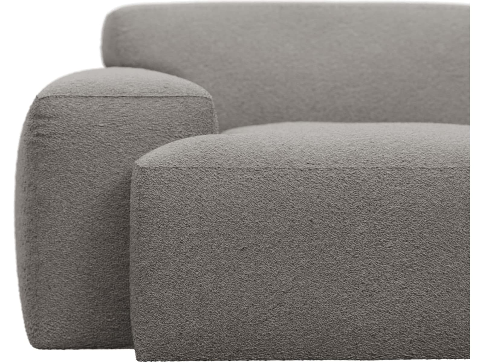 Copenhagen Boucle Pumice Left Arm Facing Sofa Module color Boucle Pumice