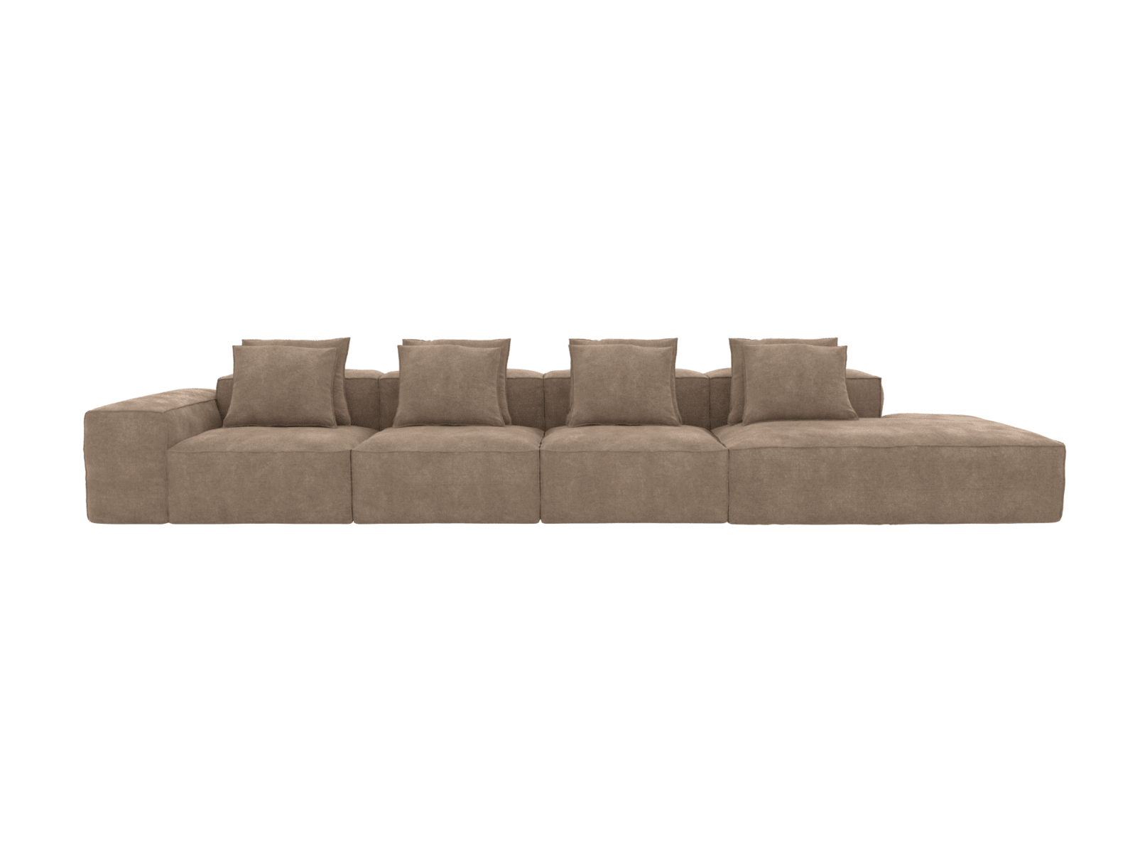 Riley Tribute Walnut 5 Seater Terminal Right Modular Sofa color Tribute Walnut