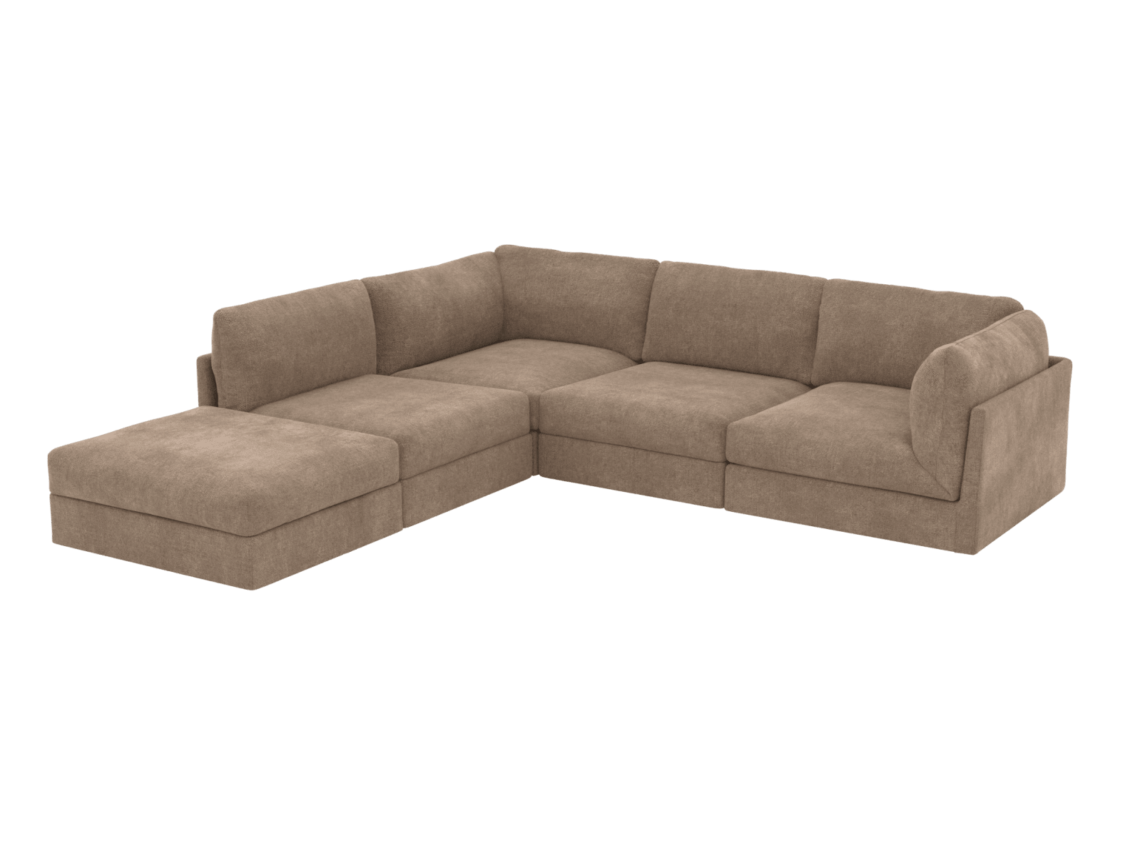 Finley Tribute Walnut Modular Sofa - 5 Seater LAF Terminal color Tribute Walnut
