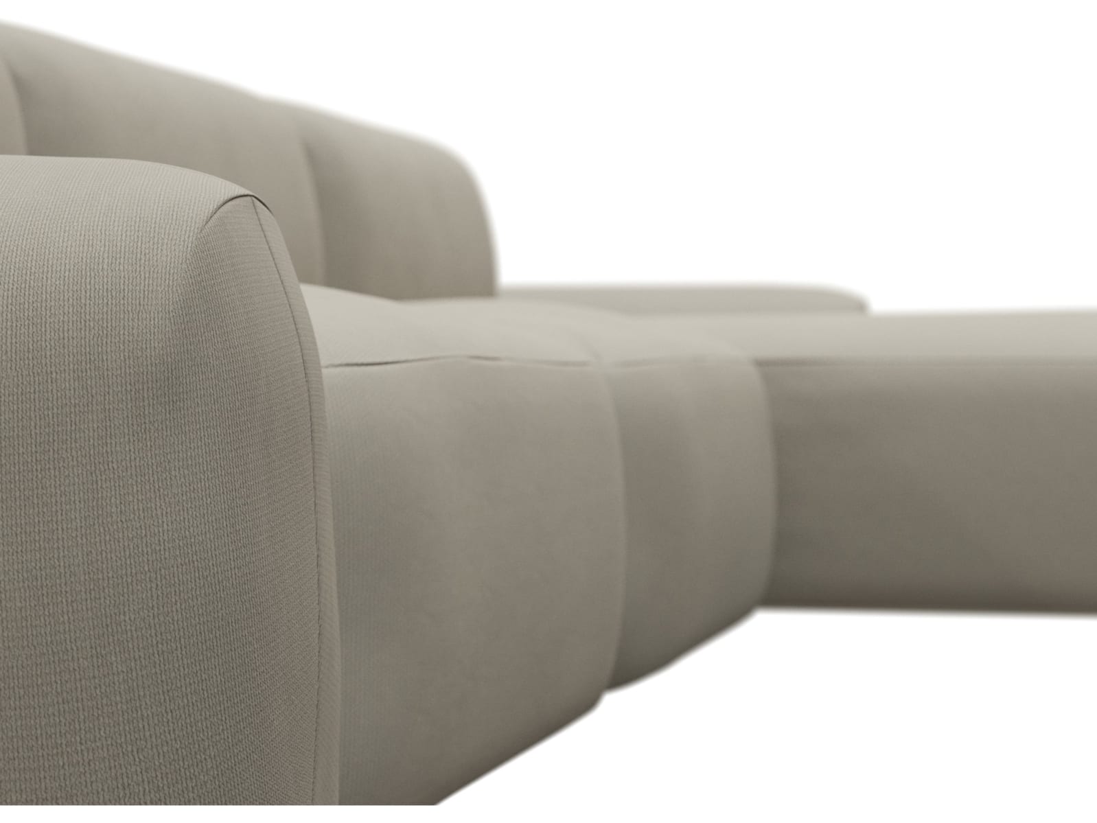 Beckett Plaza Natural Chaise Sofa - 3 Seater color Plaza Natural