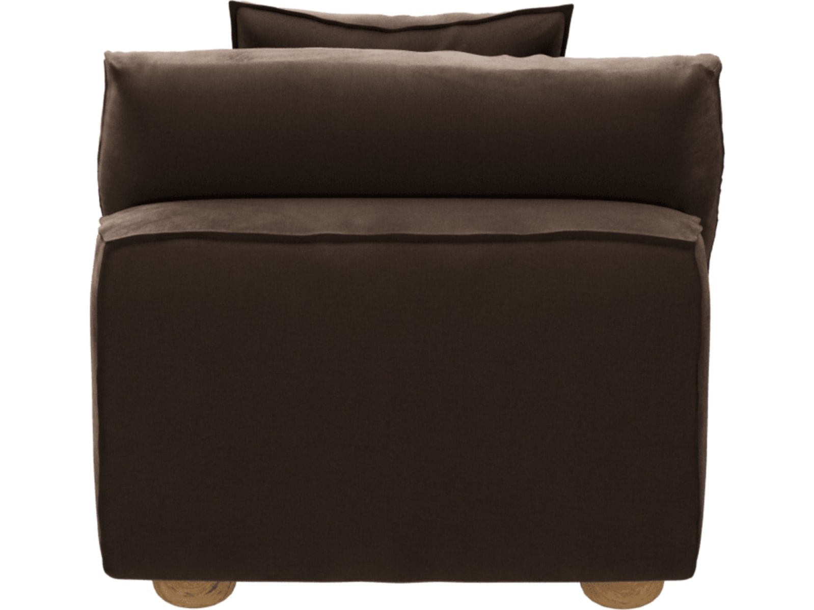 Tully Muse Chocolate Armless Sofa Chair Module color Muse Chocolate
