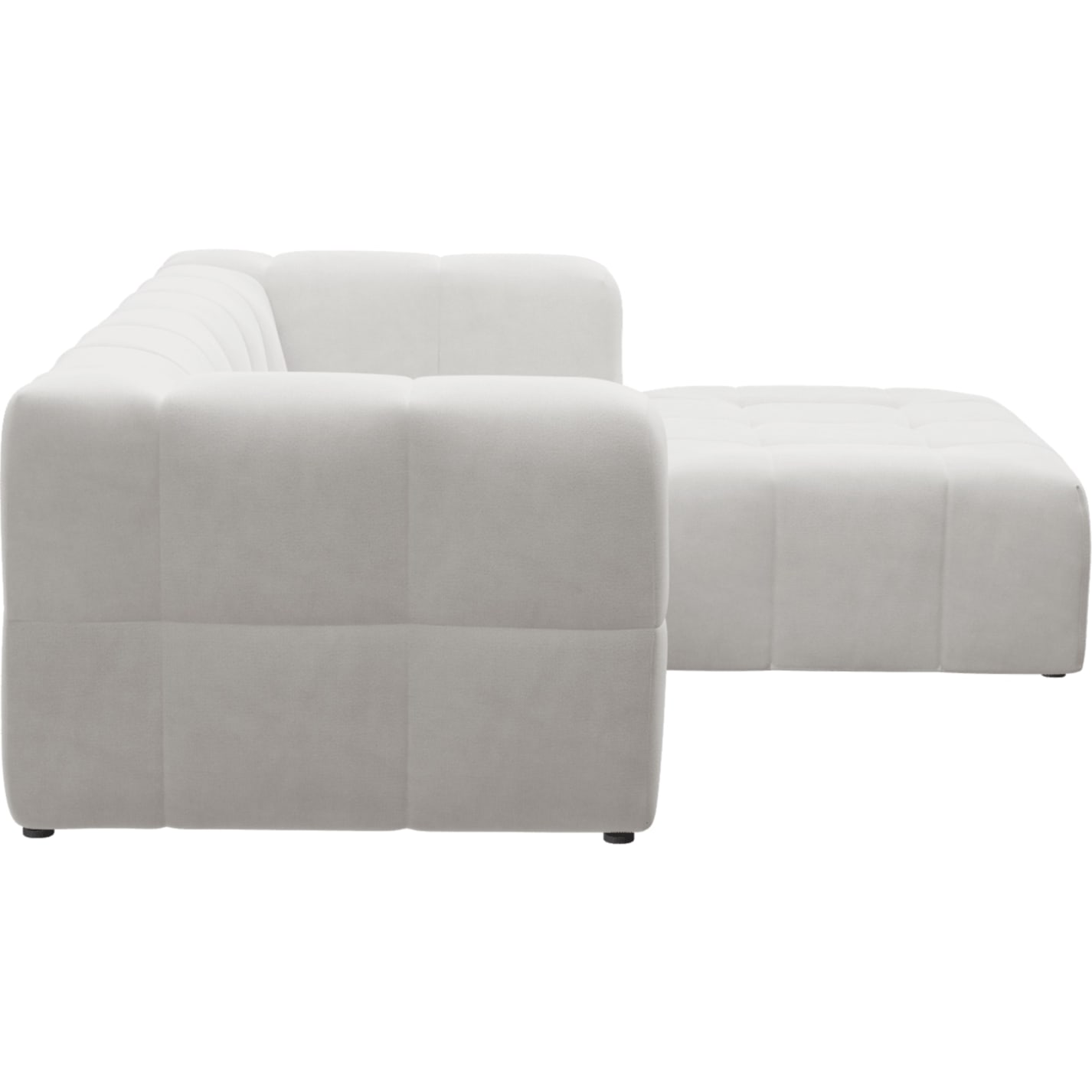 Lucello Muse Frost Modular Sofa with Ottoman - 3 Piece color Muse Frost