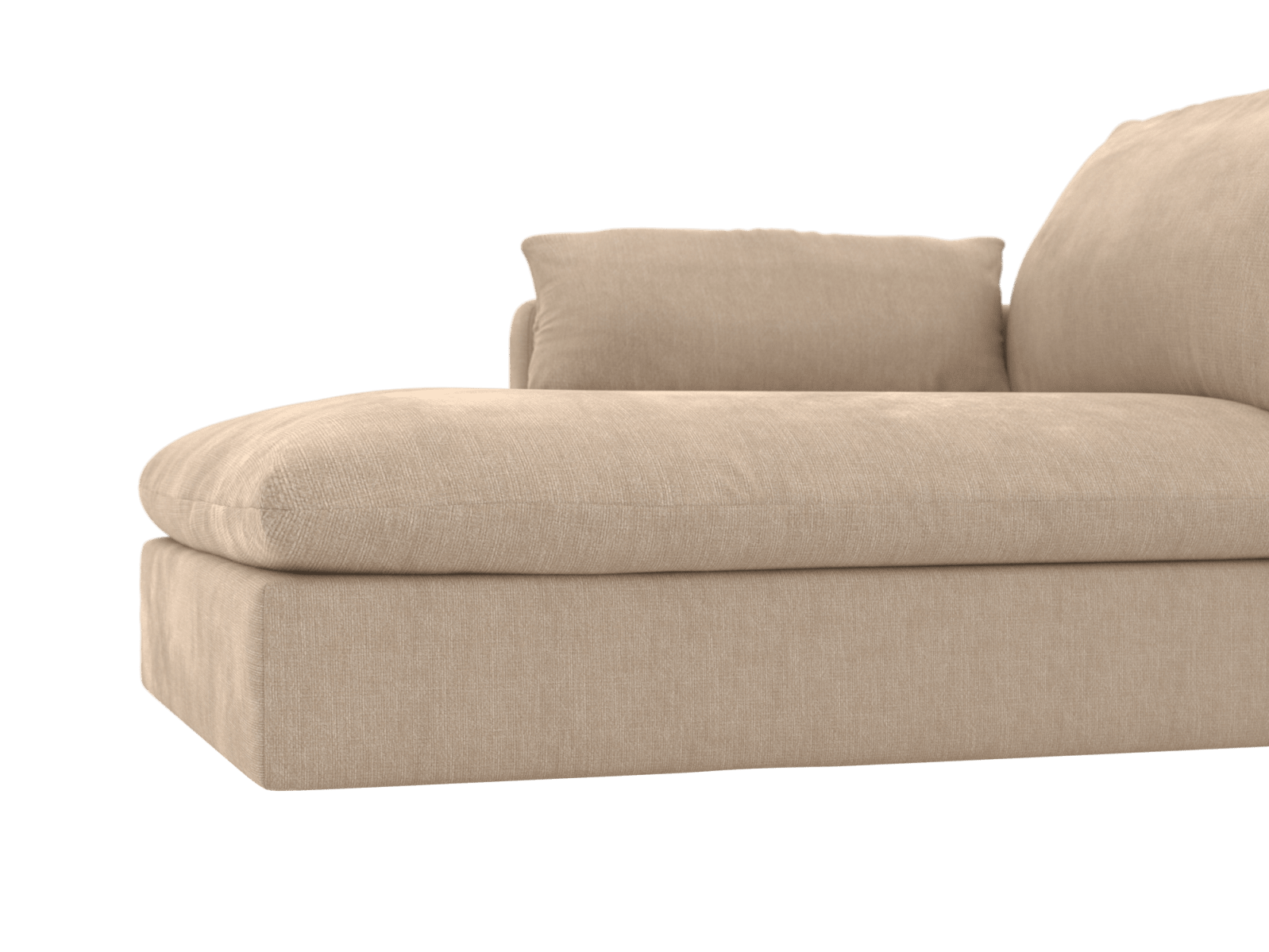 Willow Muse Driftwood Chaise Left Arm Facing Sofa Module color Muse Driftwood