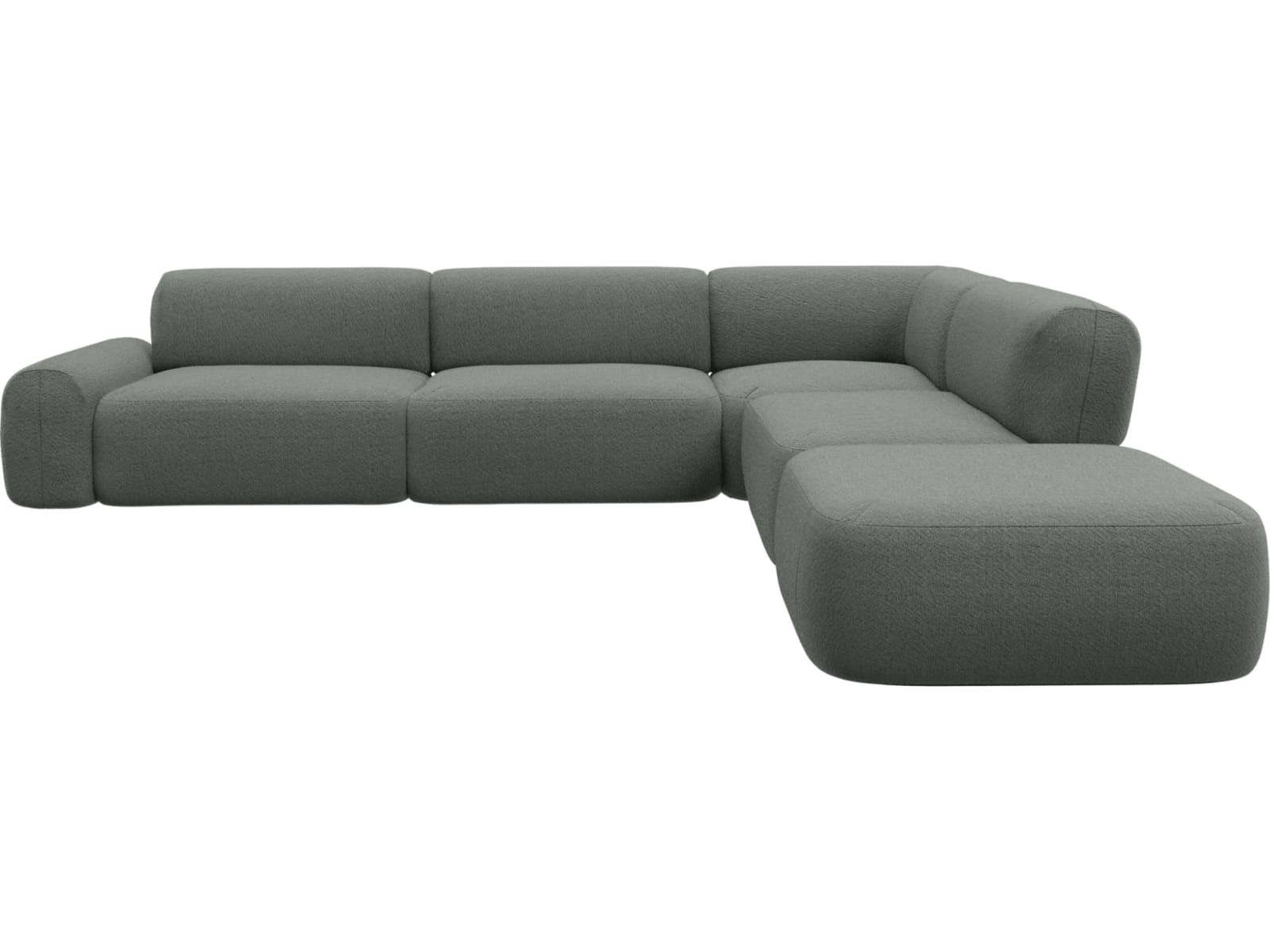 Beckett Tribute Storm Modular Sofa - 6 Piece color Tribute Storm