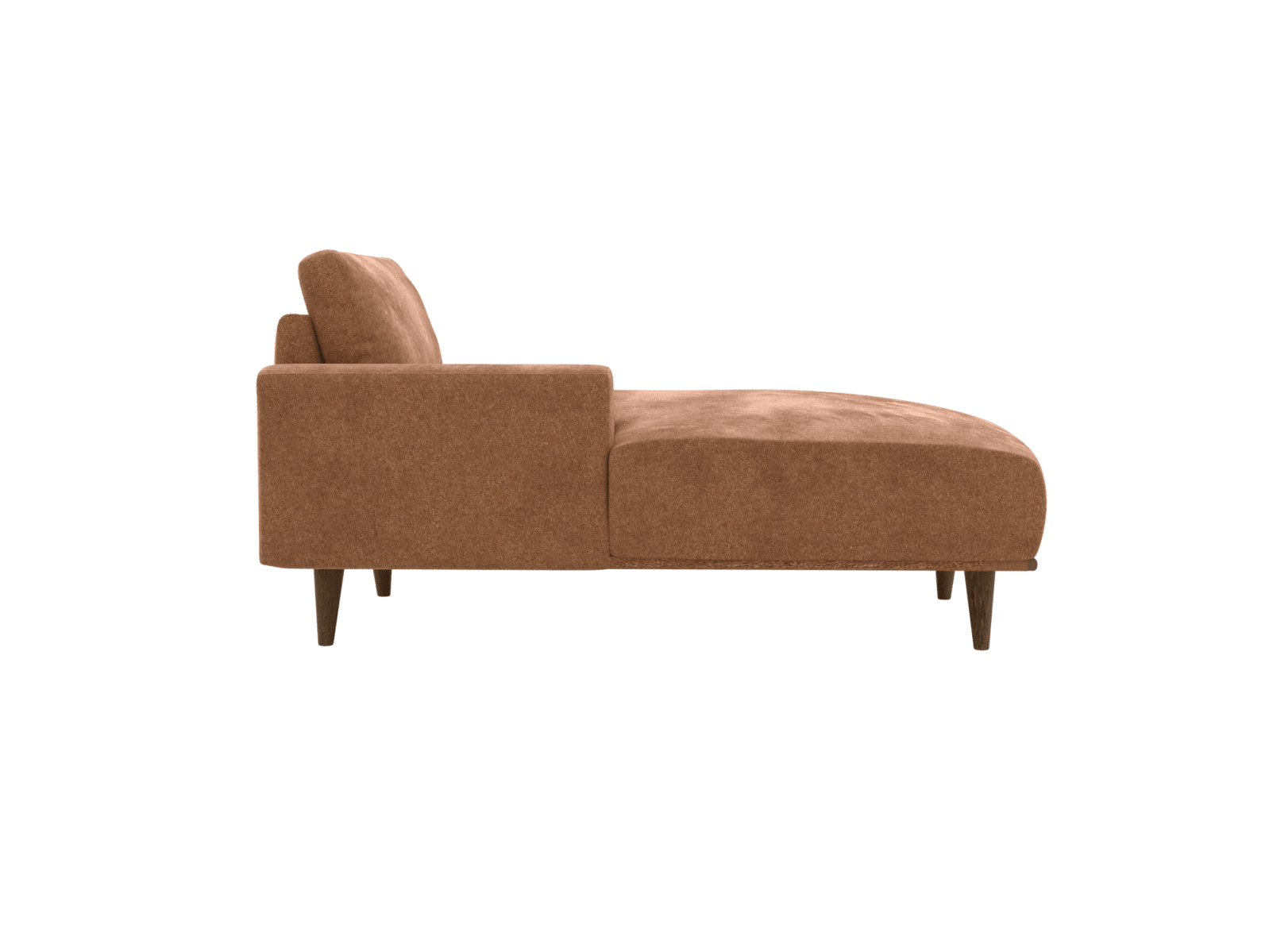 Dane Tribute Chestnut Chaise Left Arm Facing Sofa Module color Tribute Chestnut