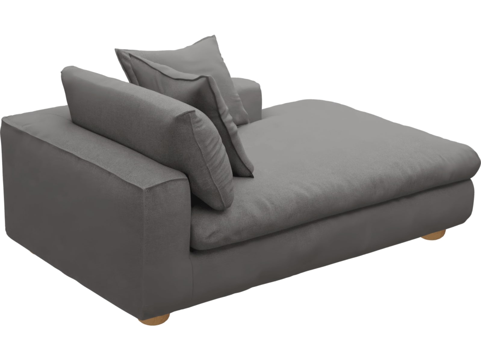 Tully California Slate Chaise Right Arm Facing Module color California Slate