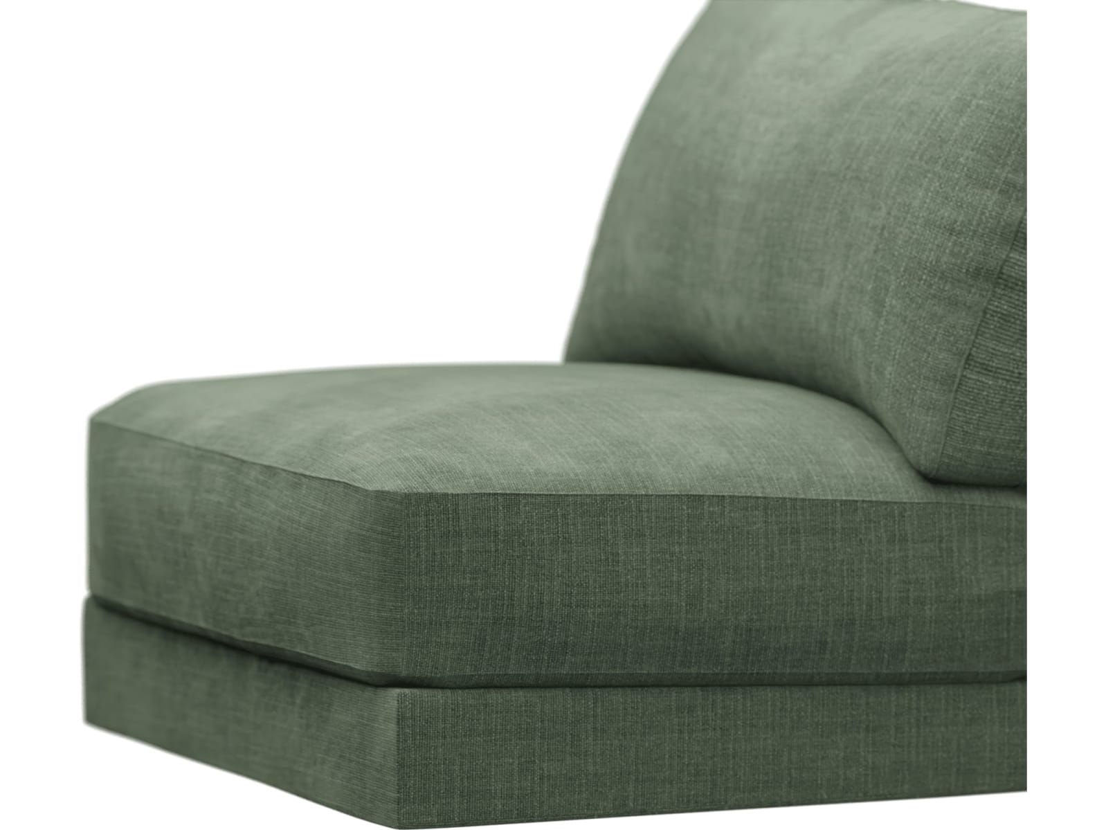 Monica Tribute Dark Jade Armless Sofa Chair Module color Tribute Dark Jade
