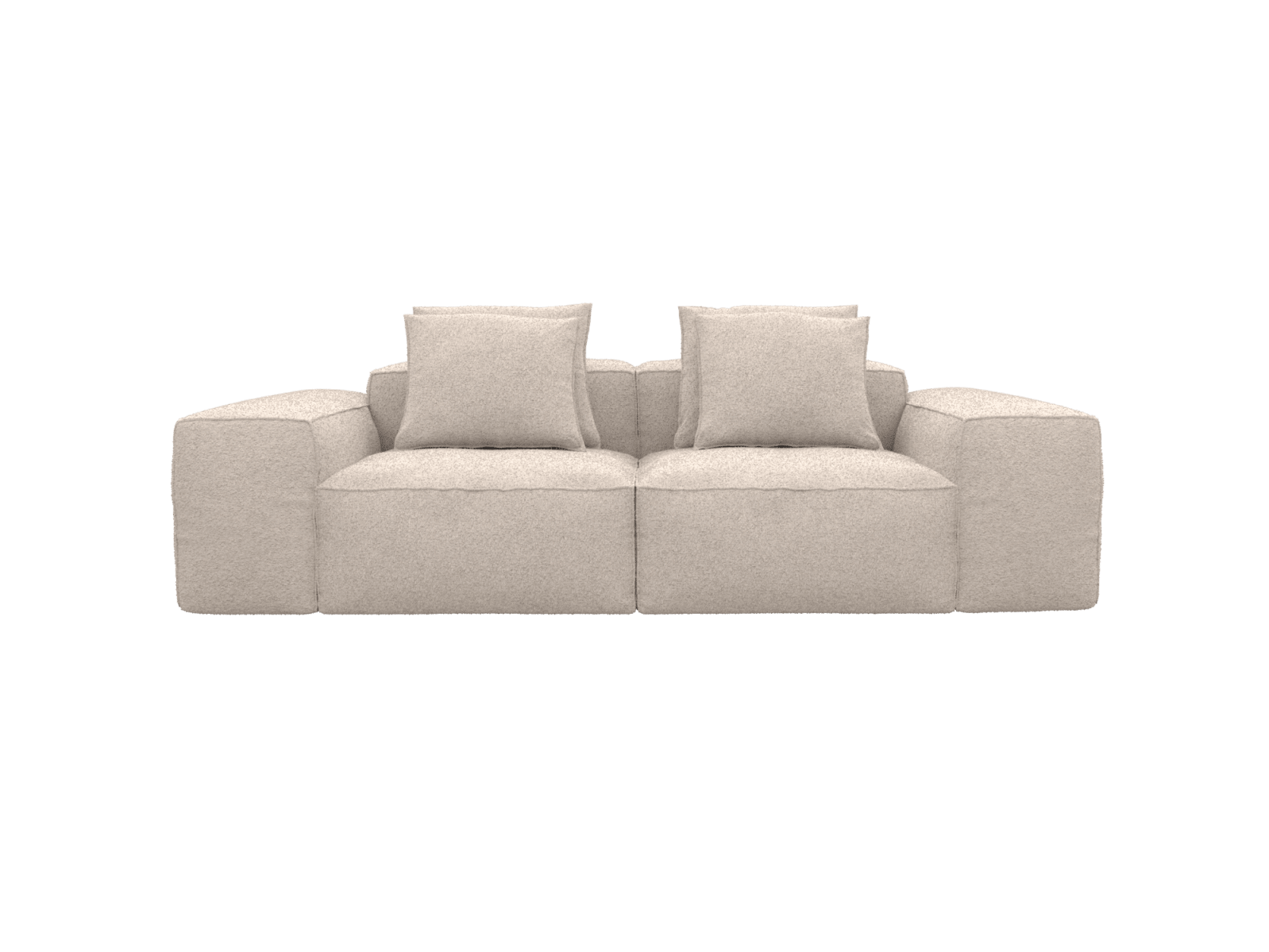 Riley Boucle Pumice 2 Seater Modular Sofa color Boucle Pumice