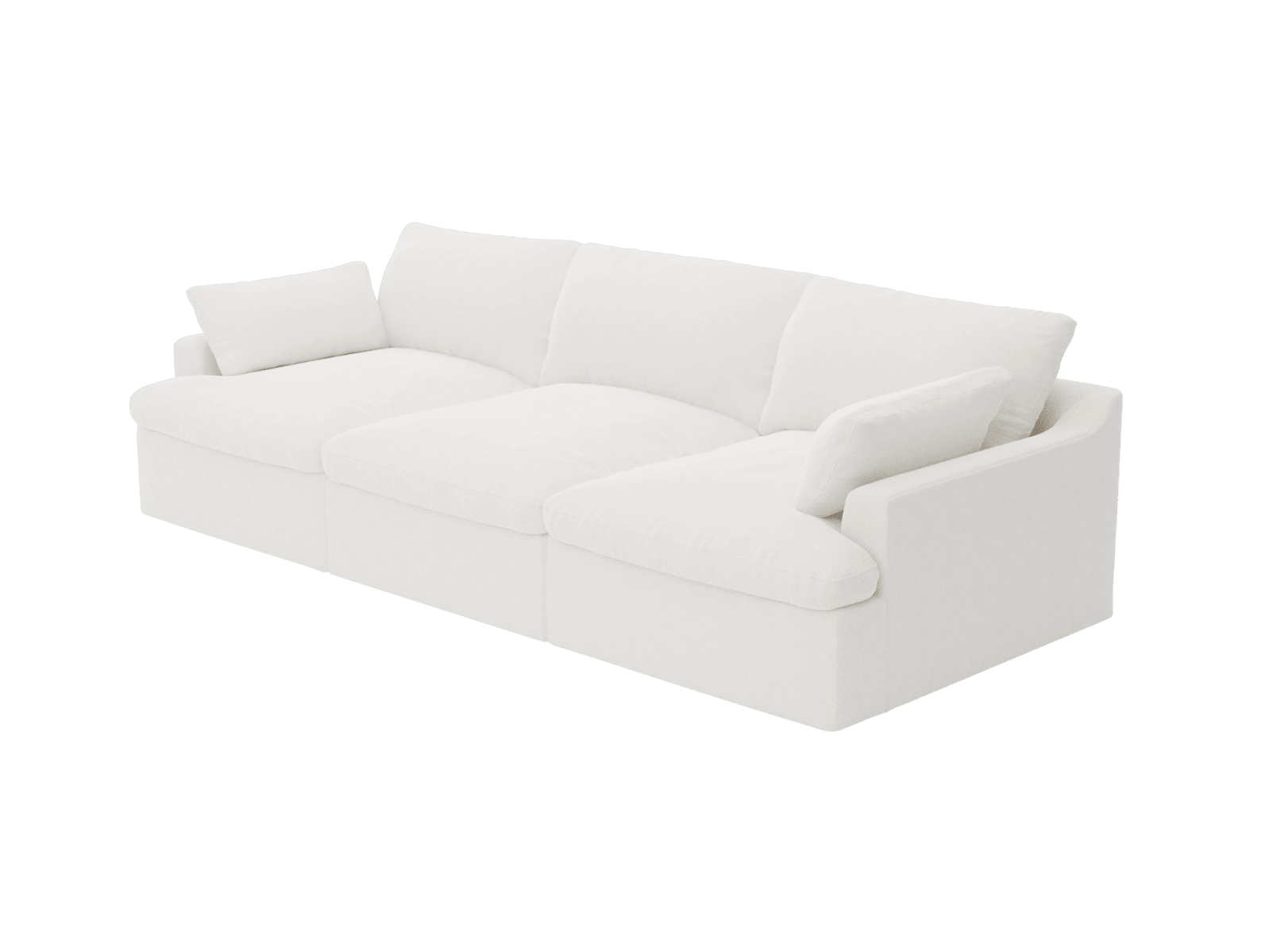 Retreat Noa Fog Modular Sofa - 3 Piece color Noa Fog