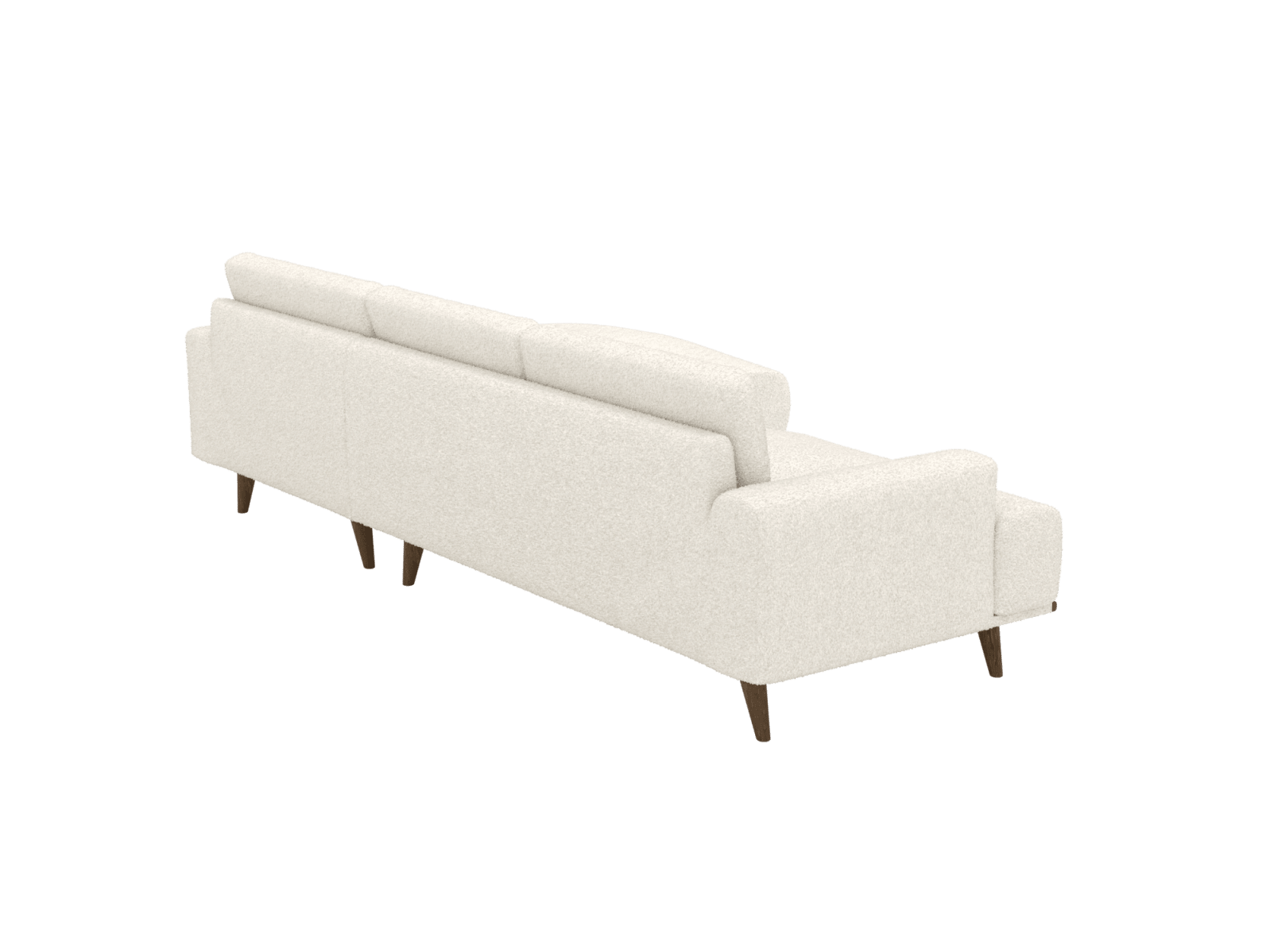 Dane Boucle Ivory Chaise Sofa - 3 Seater color Boucle Ivory