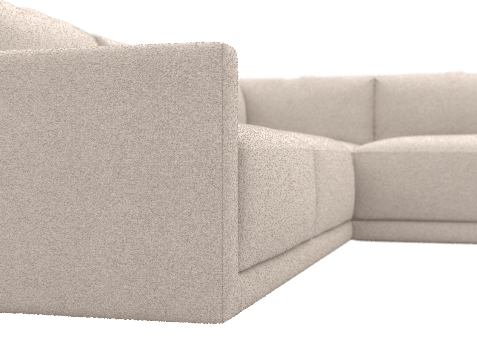 Haven Boucle Pumice 7 Seater Corner Sofa color Boucle Pumice