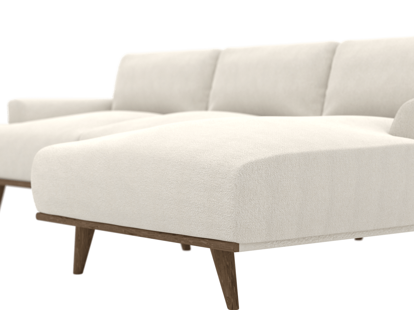 Dane California Ivory Chaise Sofa - 3 Seater color California Ivory