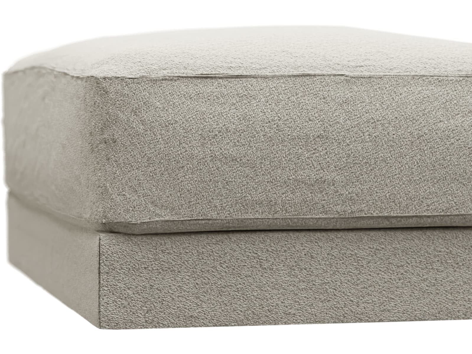 Monica Boucle Ivory Ottoman color Boucle Ivory