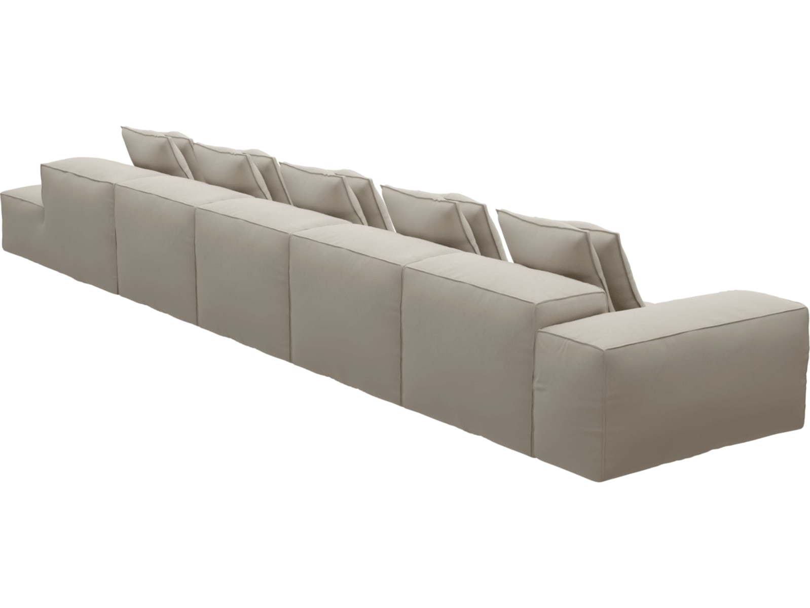 Riley Isla Sea Pearl Modular Sofa - 1x Arm, 4x Armless, 1x Right Terminal color Isla Sea Pearl