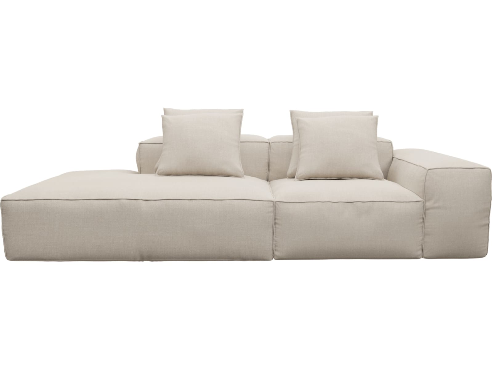 Riley Santa Fe Sand Modular Sofa - 1x Arm, 1x Armless, 1x Left Terminal color Santa Fe Sand