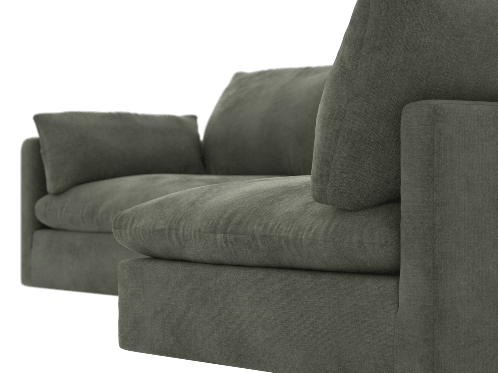 Willow Tribute Dark Jade Corner Sofa - 4 Seater RAF Terminal color Tribute Dark Jade