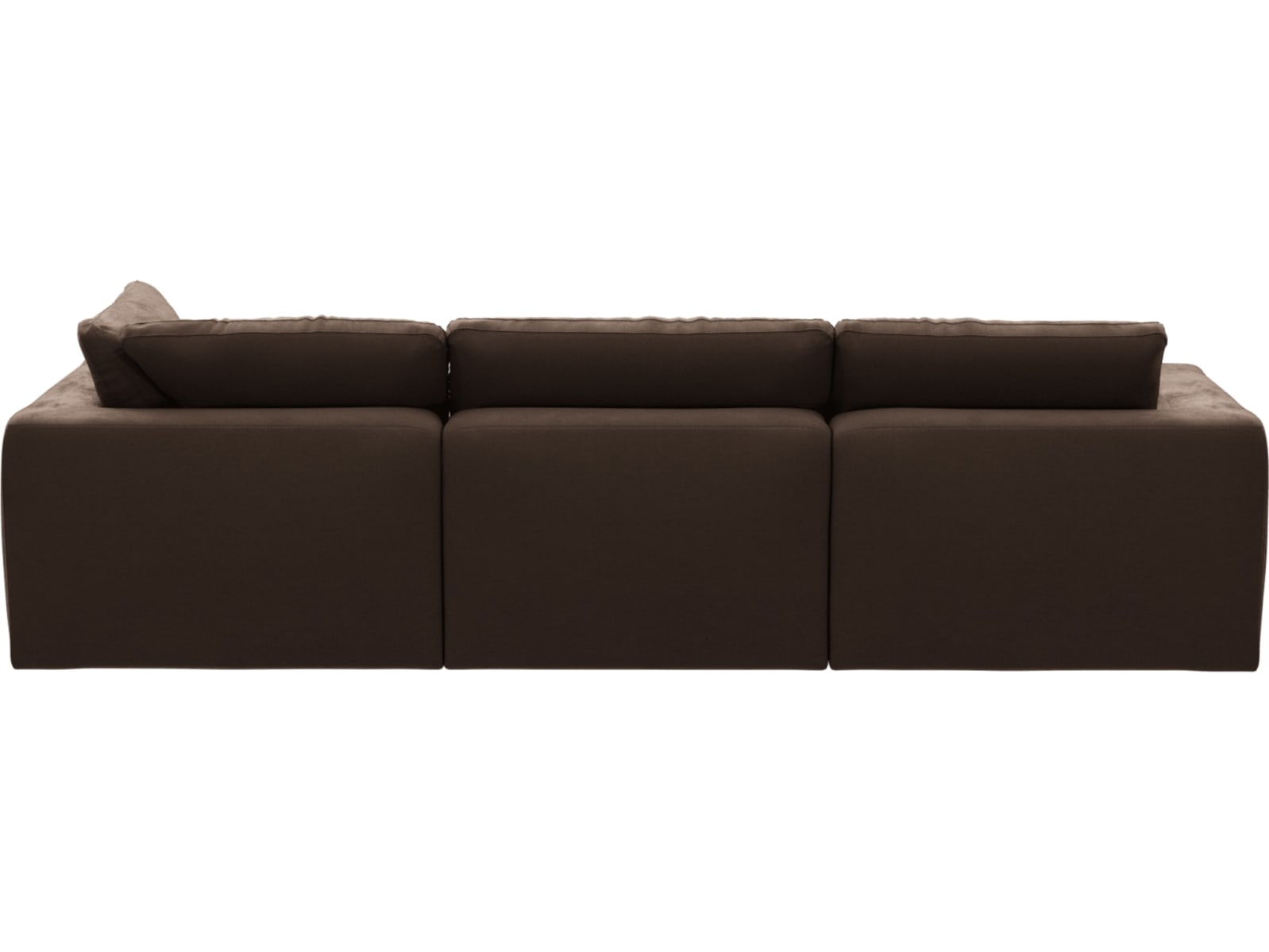Cloud Deep Muse Chocolate Modular Sofa - 3 Seater Chaise color Muse Chocolate