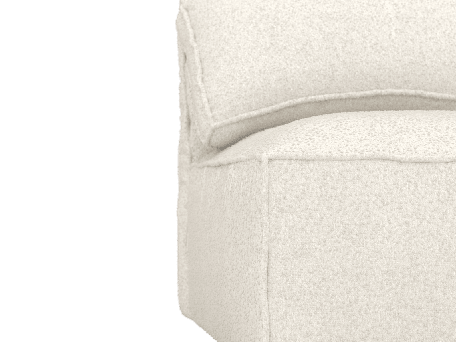 Kai Boucle Ivory Armless Module color Boucle Ivory