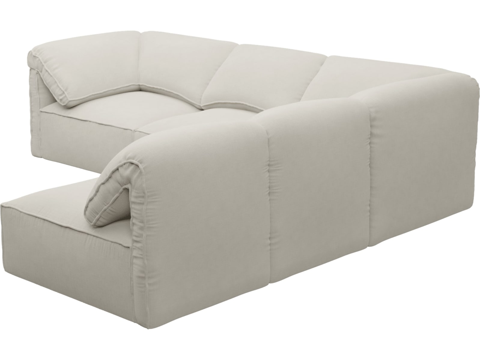 Kai Toorak Pearl Modular Sofa - 5 Seater color Toorak Pearl
