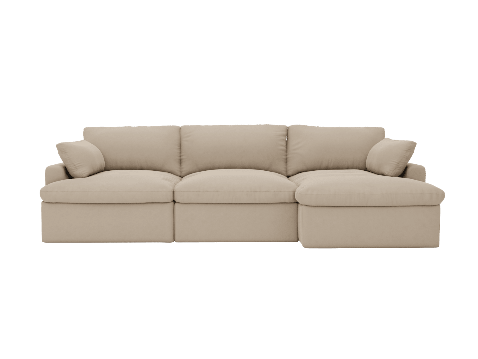 Retreat Blaze Latte Chaise Sofa - 3 Seater color Blaze Latte