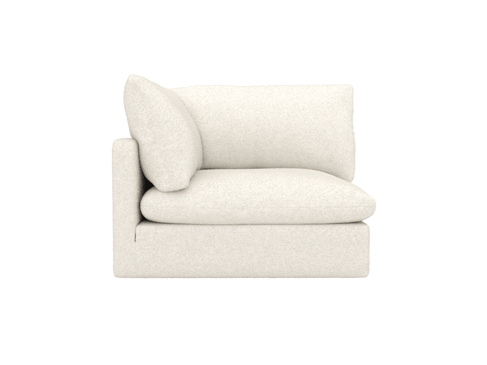 Willow Boucle Ivory Corner Sofa Module color Boucle Ivory