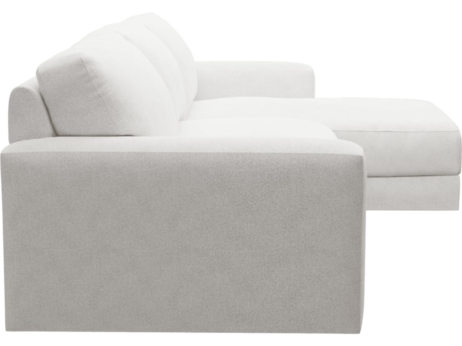 Monica Noa Fog Chaise Sofa - 3 Seater color Noa Fog