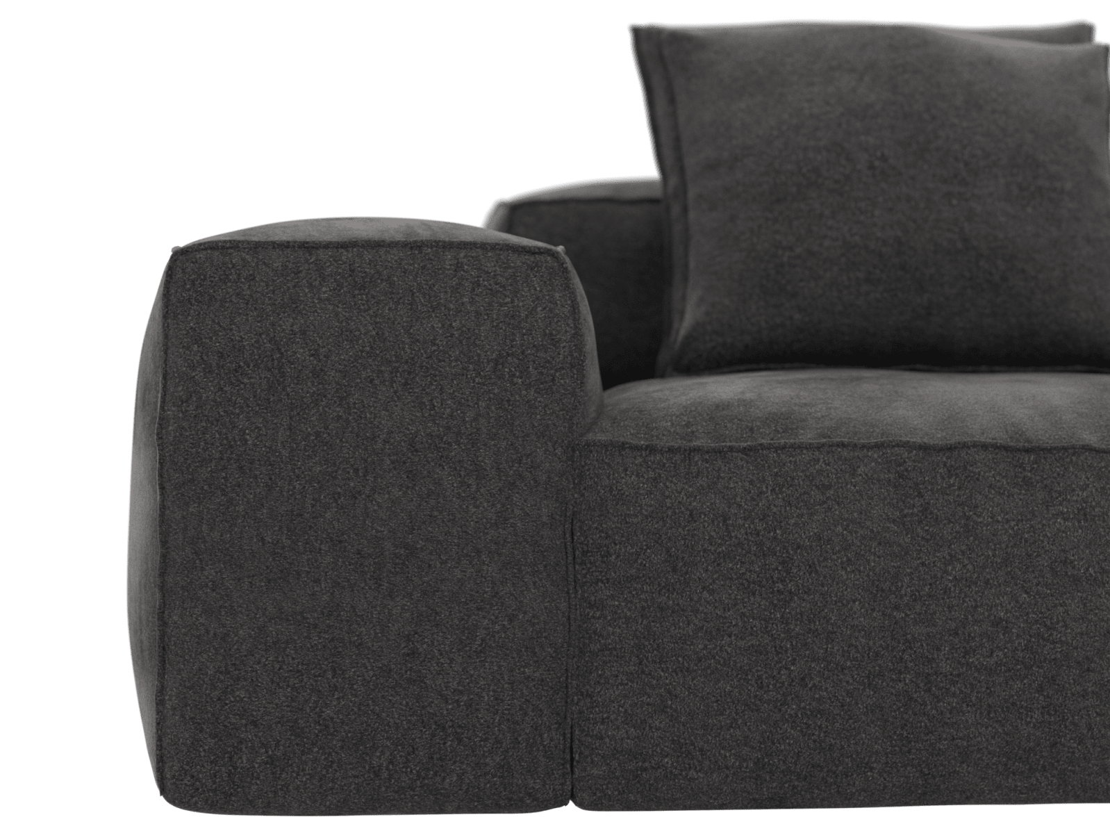 Riley California Charcoal 6 Seater Terminal Right Modular Sofa color California Charcoal