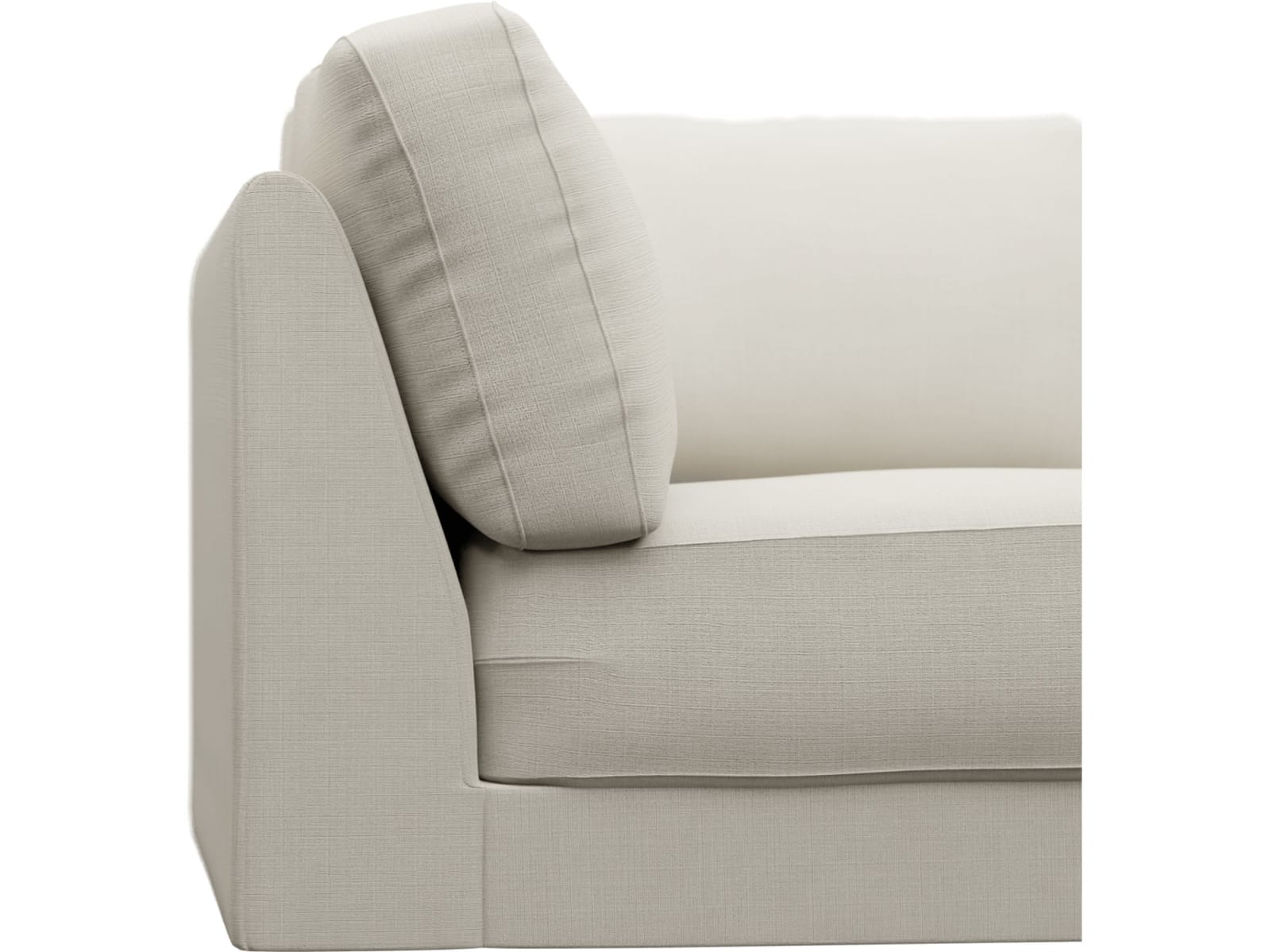 Monica Toorak Pearl Corner Sofa Chair Module color Toorak Pearl