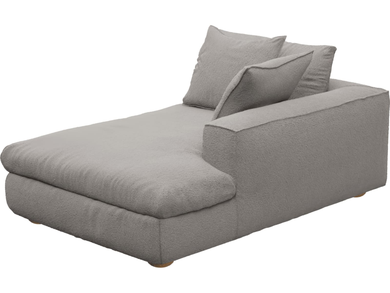 Tully Boucle Pumice Chaise Right Arm Facing Module color Boucle Pumice