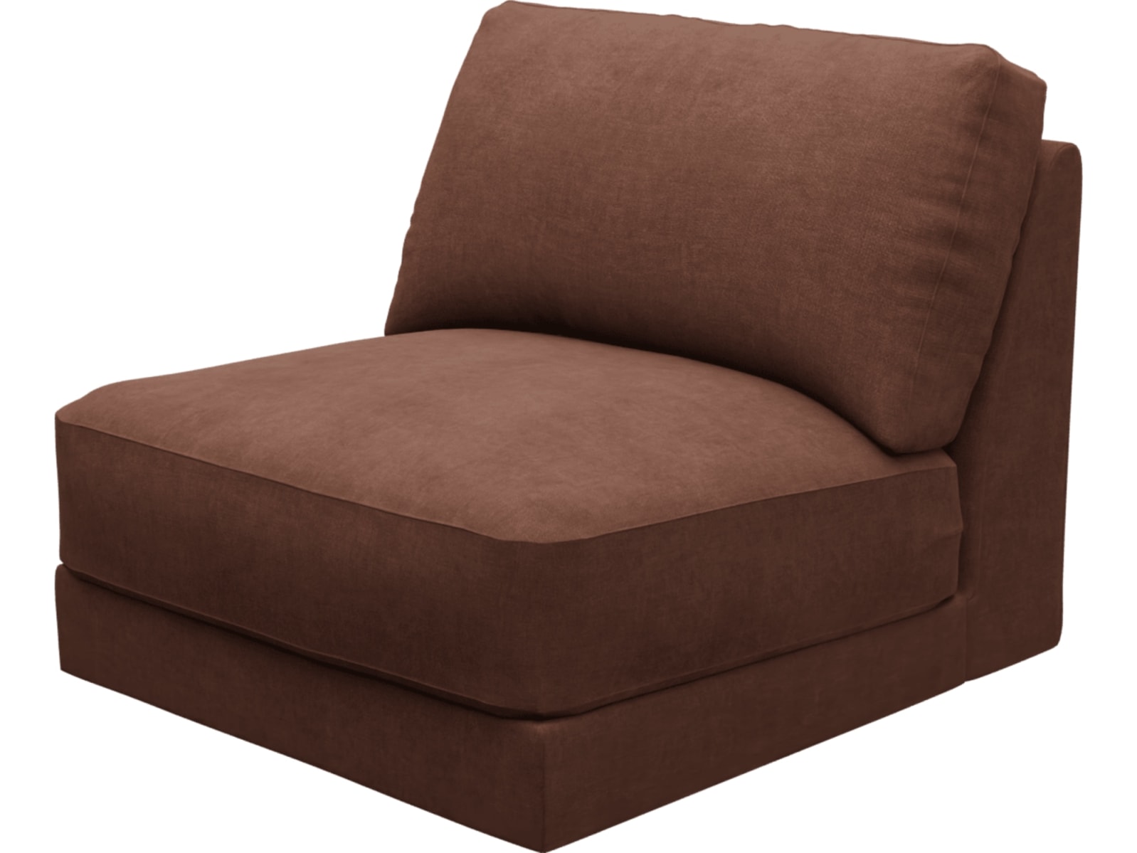 Monica Muse Rust Armless Sofa Chair Module color Muse Rust