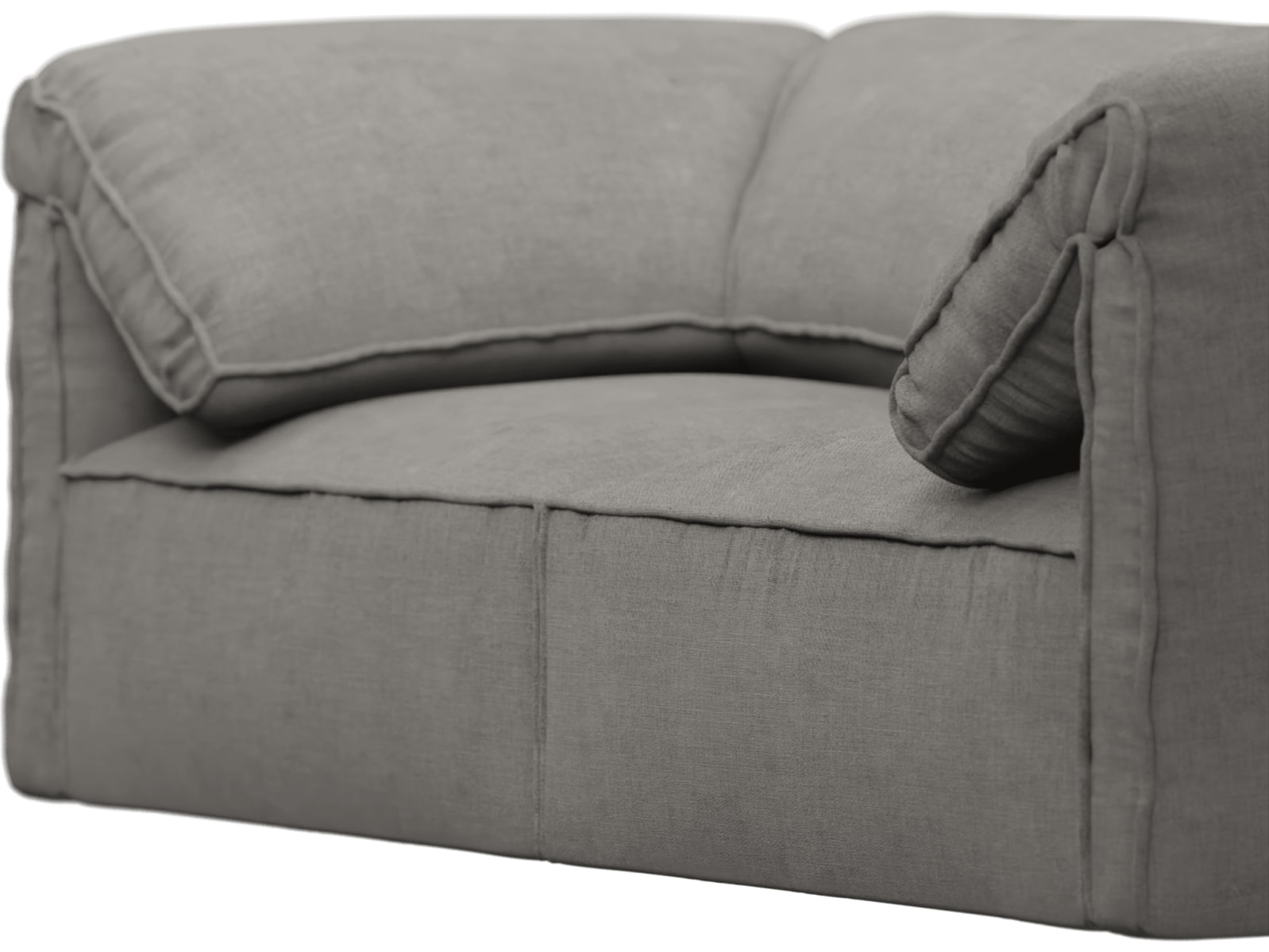 Kai Isla Soft Grey Modular Sofa - 2 Seater color Isla Soft Grey