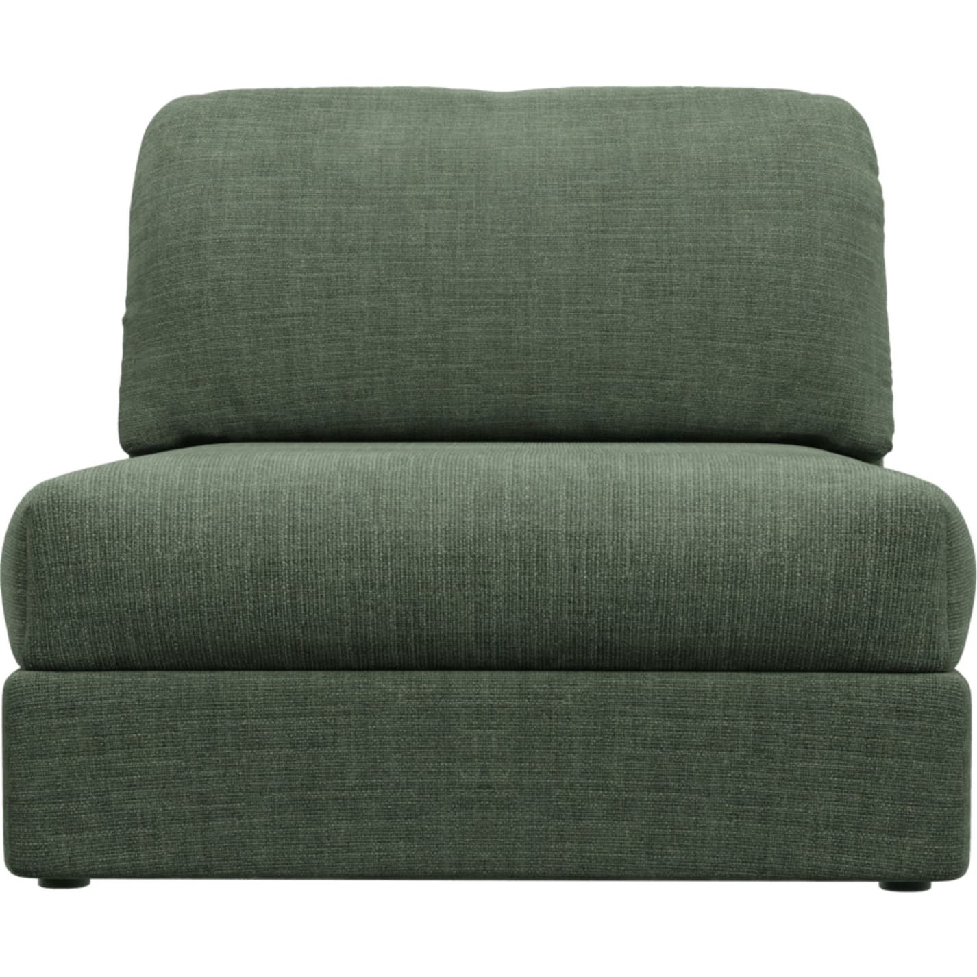 Finley Tribute Dark Jade Armless Sofa Chair Module color Tribute Dark Jade