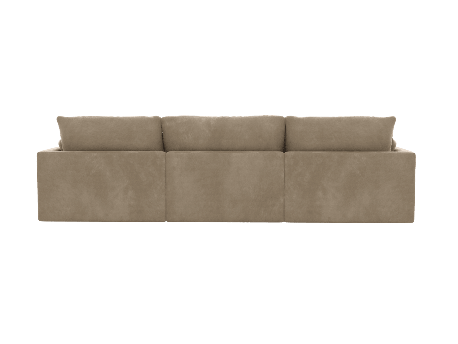 Willow Muse Soft Brown Chaise Sofa - 3 Seater color Muse Soft Brown
