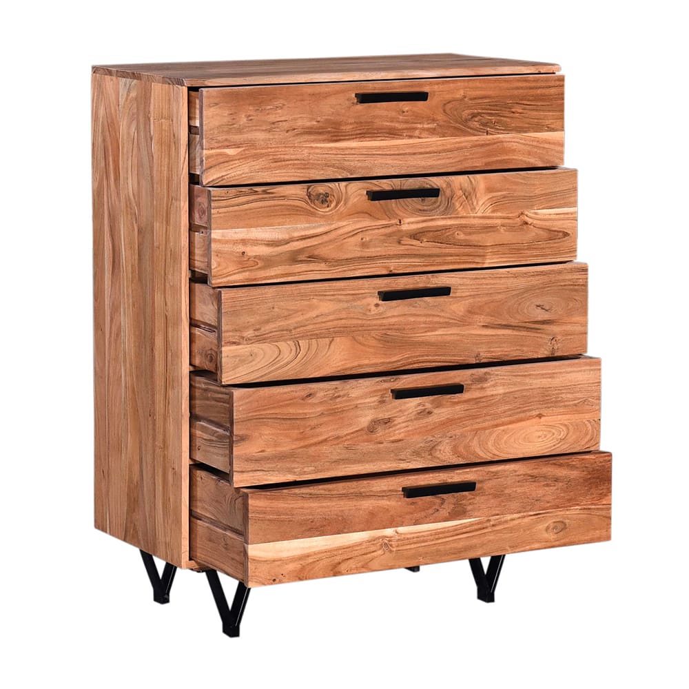 Tula Tallboy - 5 Drawer color Brown