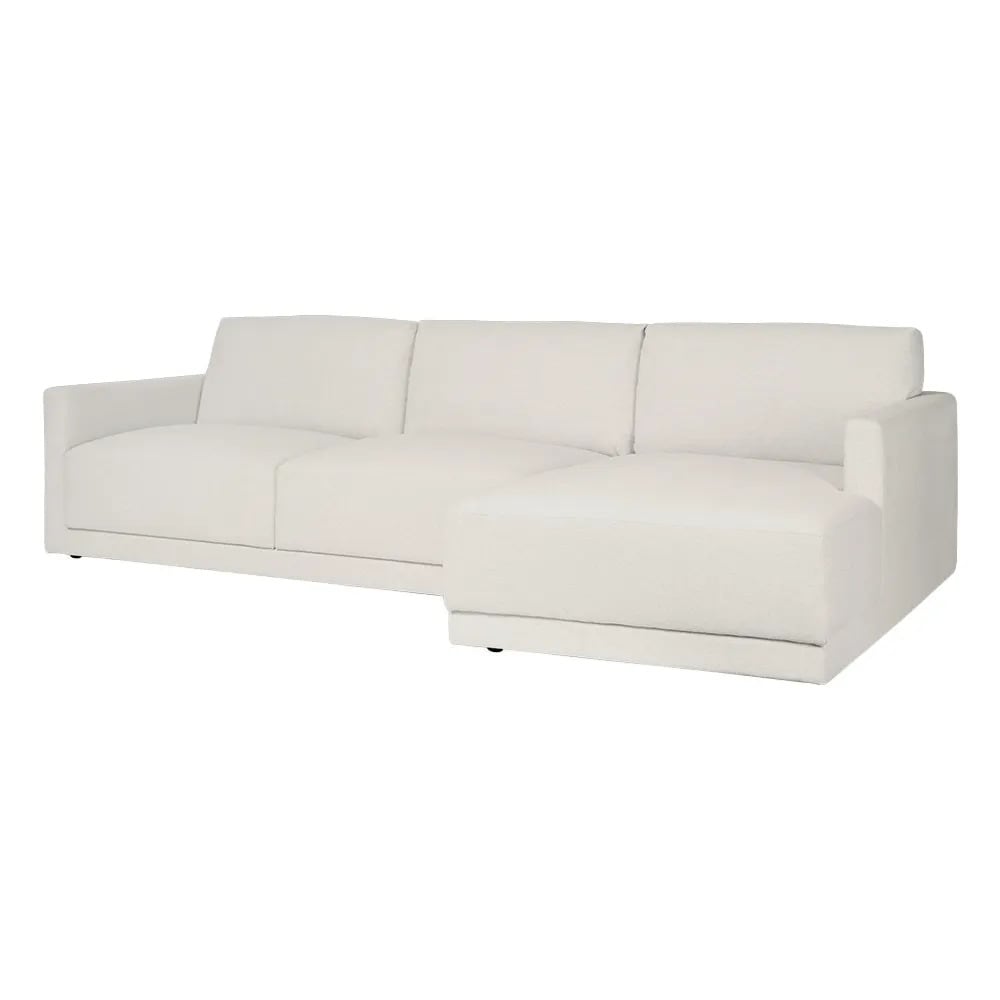 Haven California Ivory Chaise Sofa - 3 Seater color California Ivory