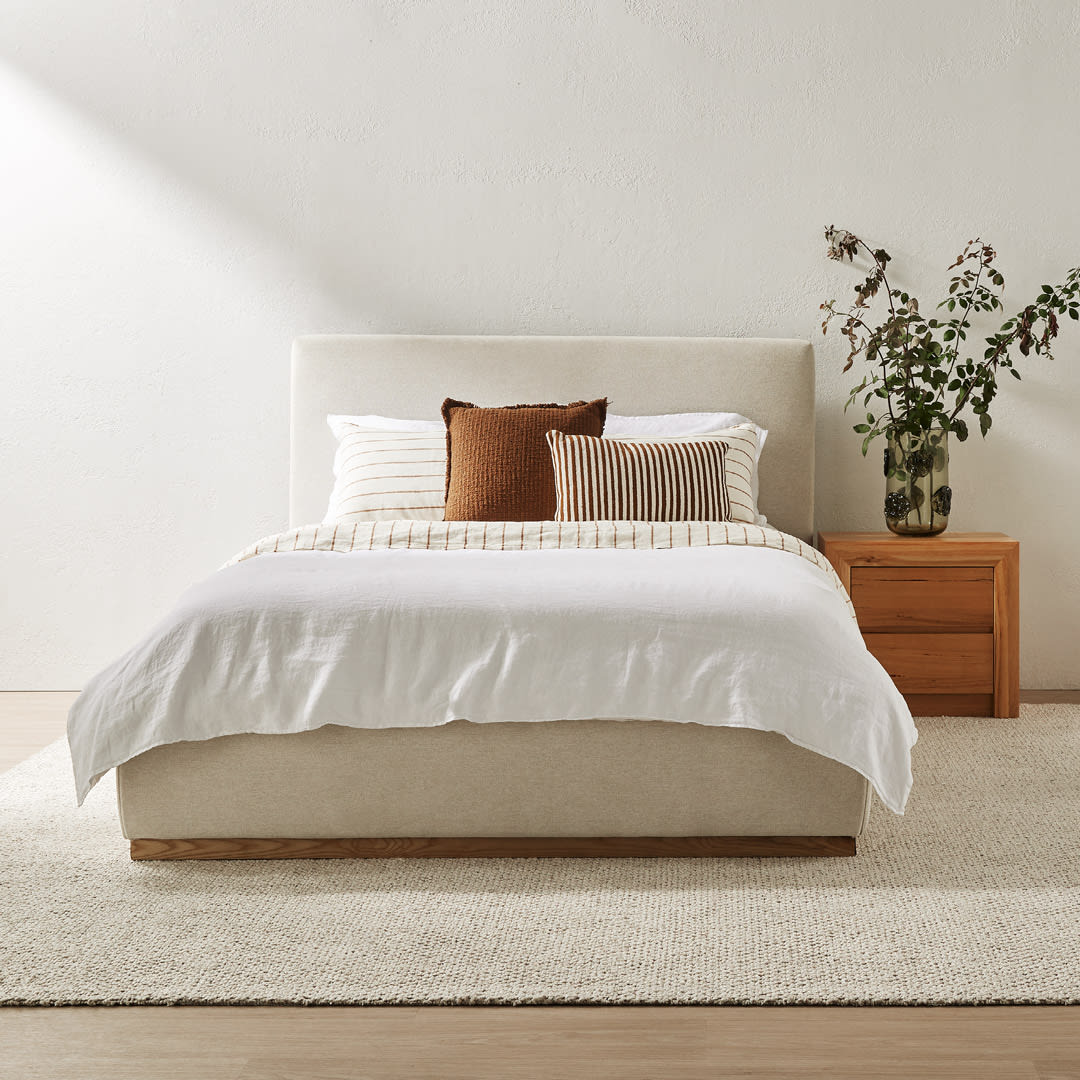 Bellambi Natural Messmate Bedside Table - 2 Drawer color Natural