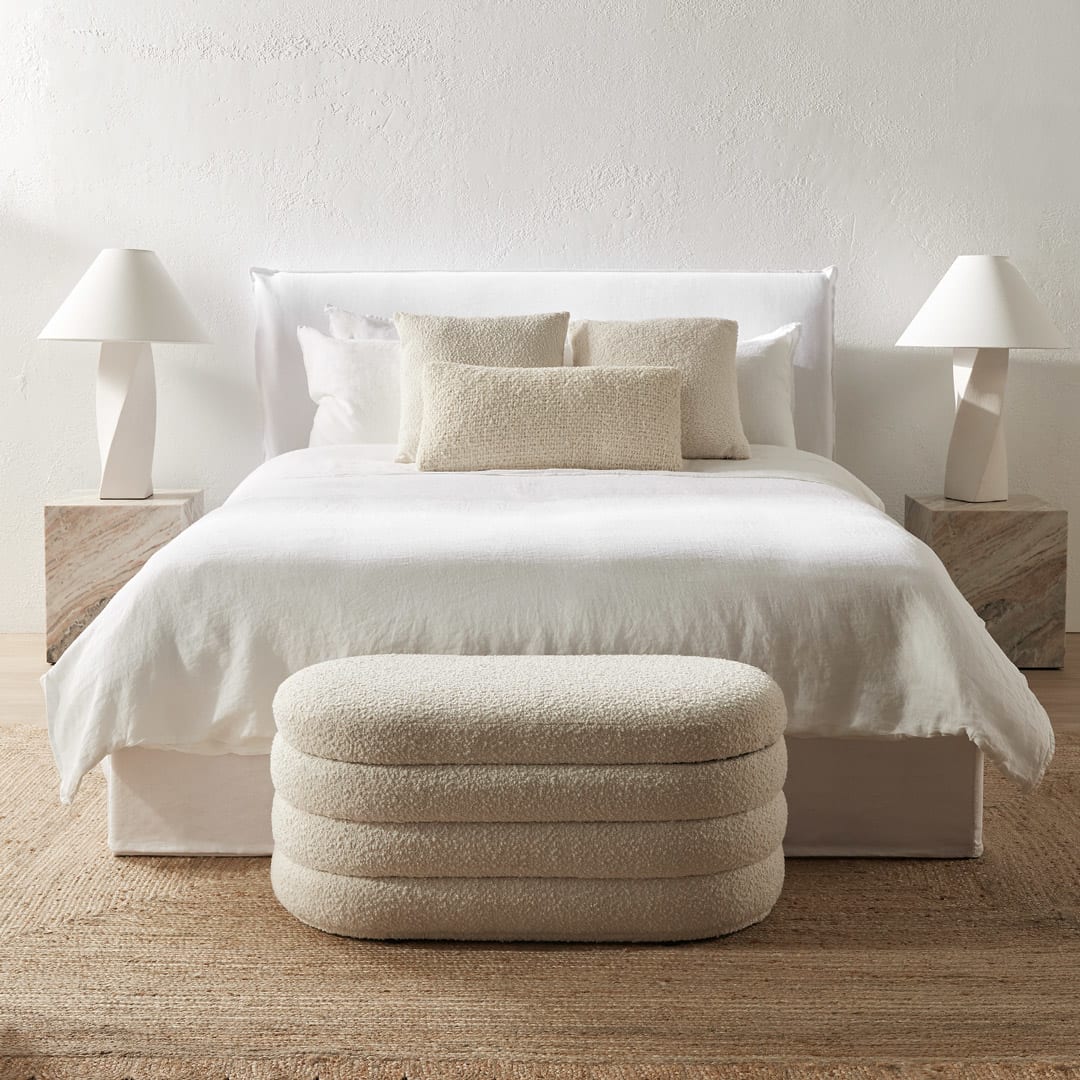 Noosa Bed Pure White - Queen color Pure White