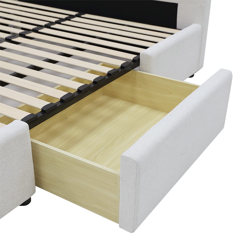 Aria Drawer Bed California Ivory color California Ivory