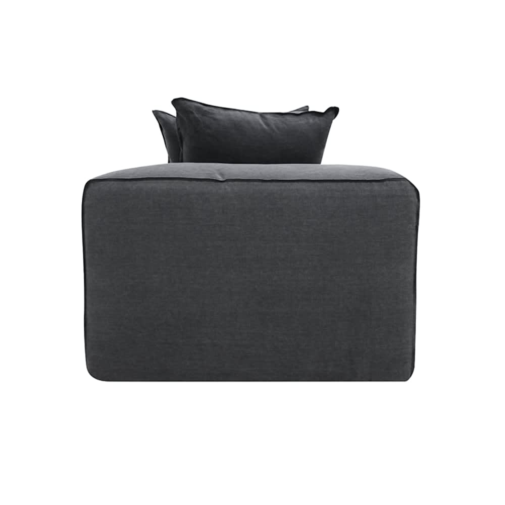 Riley Linen Charcoal Module Armless color Linen Charcoal
