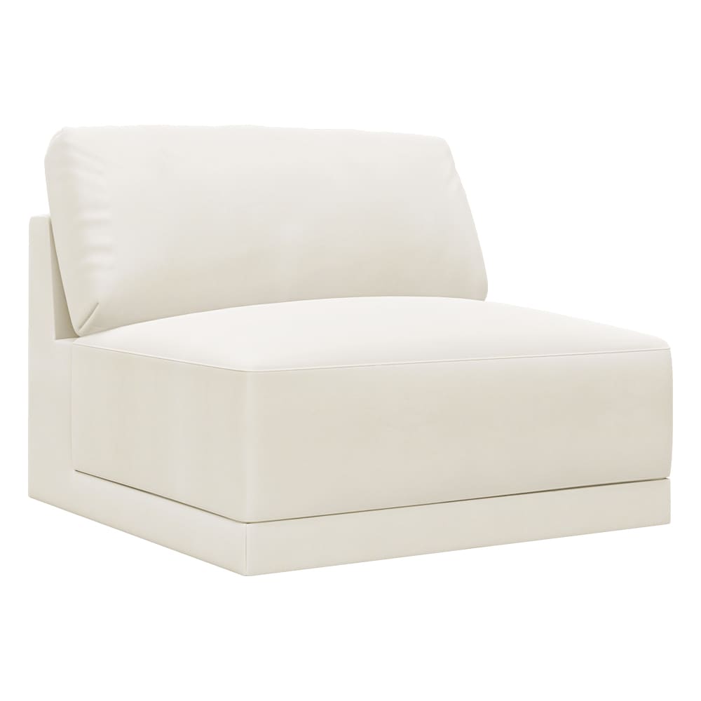 Haven Muse Flax Armless Sofa Chair Module color Muse Flax