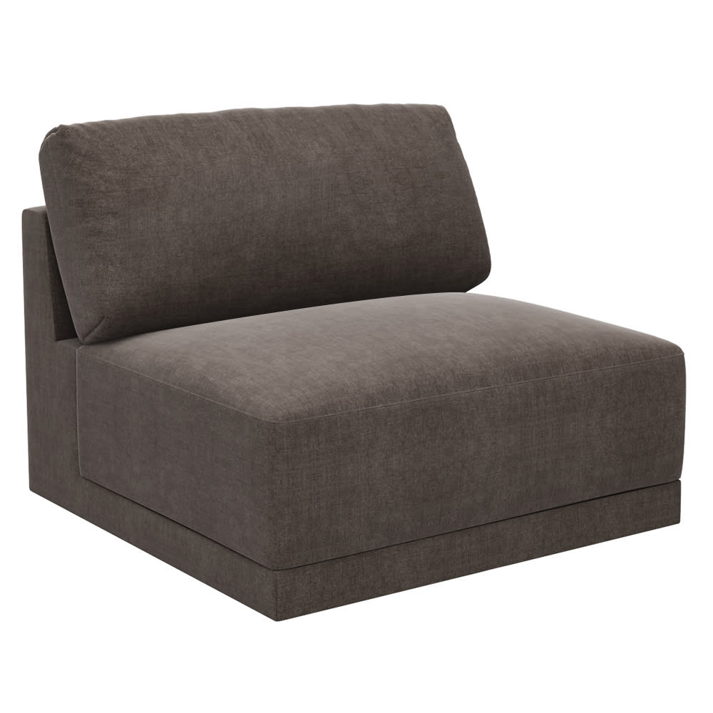 Haven Muse Mink Armless Sofa Chair Module color Muse Mink