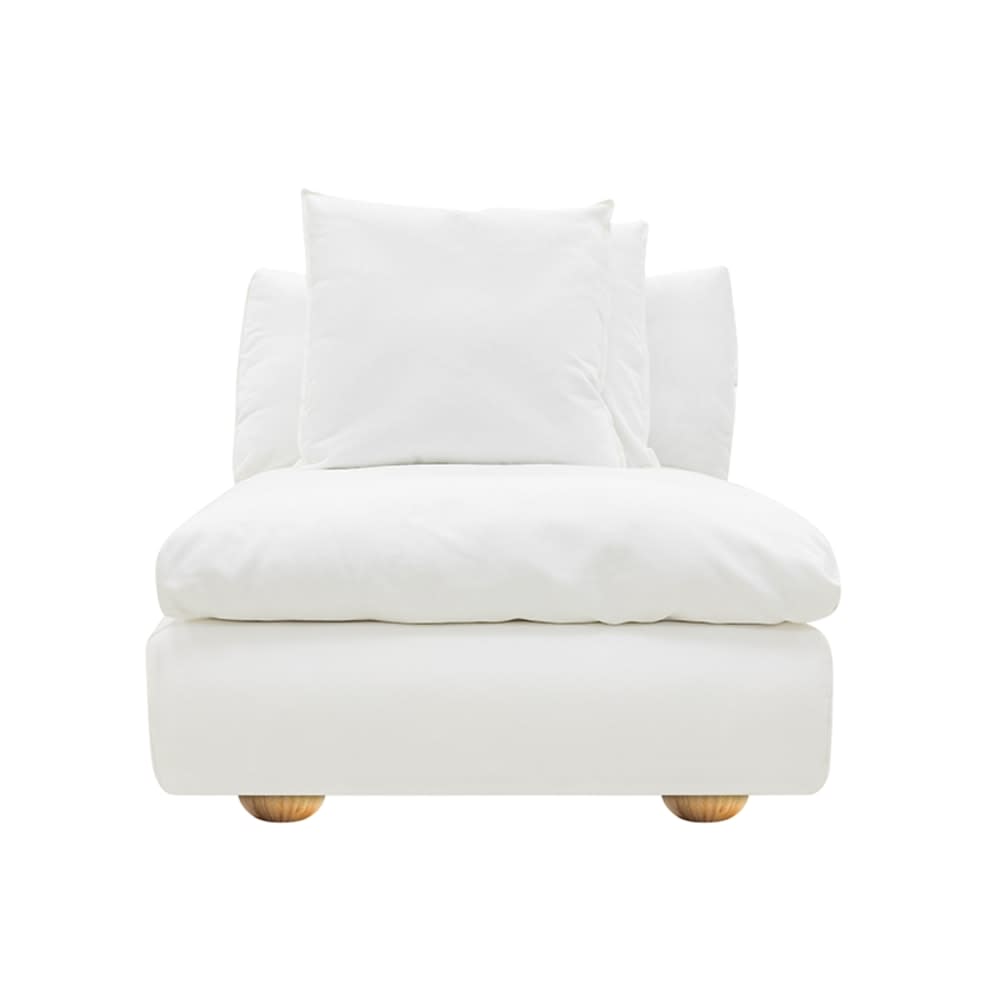 Tully Muse Frost Armless Sofa Chair Module color Muse Frost